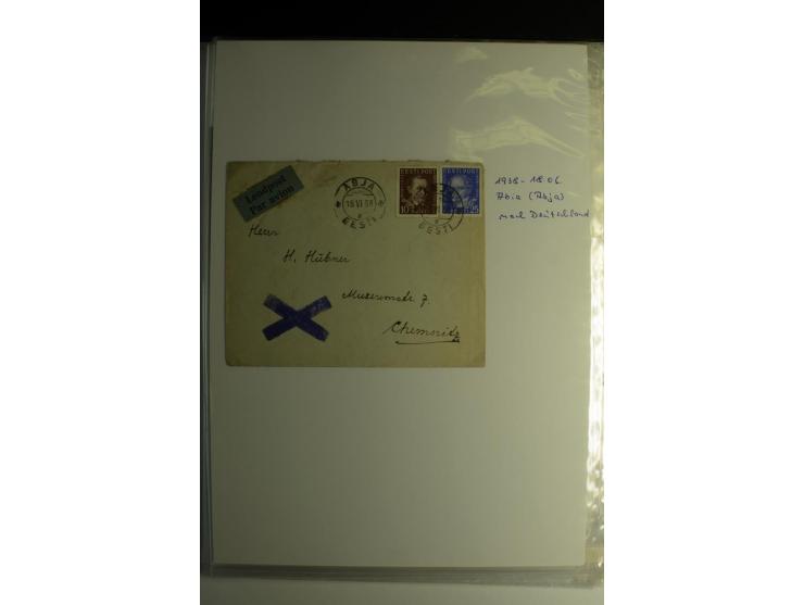 LUFTPOST, 1920/40, sehr interessante Sammlung von über 40 Karten und Briefen, dabei zwei Eisflüge, viele Einschreiben, Zensur