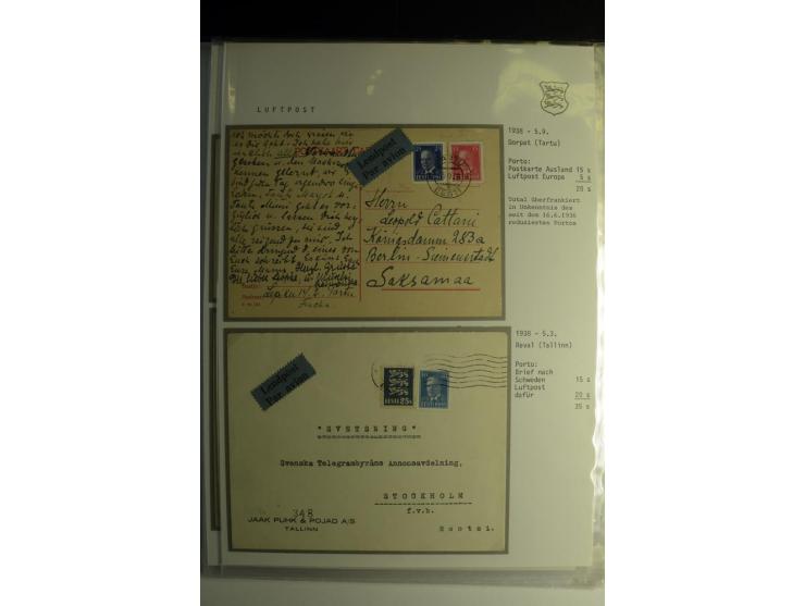 LUFTPOST, 1920/40, sehr interessante Sammlung von über 40 Karten und Briefen, dabei zwei Eisflüge, viele Einschreiben, Zensur