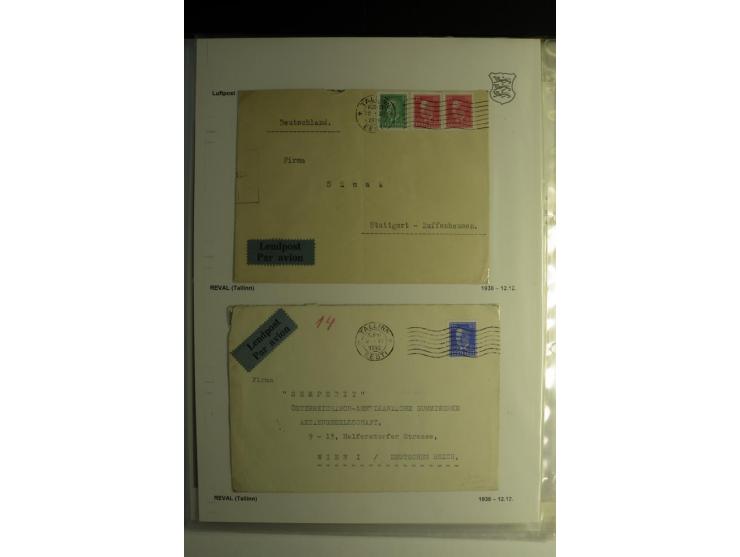 LUFTPOST, 1920/40, sehr interessante Sammlung von über 40 Karten und Briefen, dabei zwei Eisflüge, viele Einschreiben, Zensur