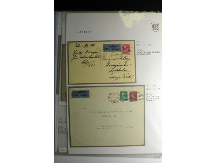 LUFTPOST, 1920/40, sehr interessante Sammlung von über 40 Karten und Briefen, dabei zwei Eisflüge, viele Einschreiben, Zensur