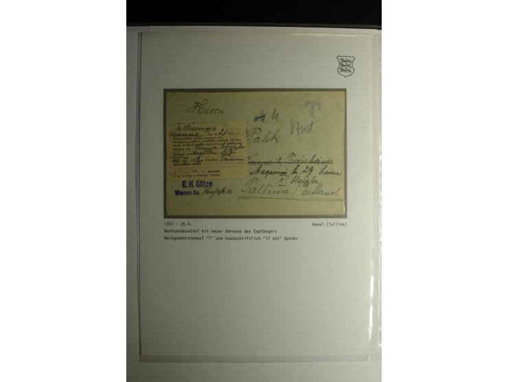 NACHGEBÜHR: 1919/39, über 20 Briefe und Karten, dabei unfrankierte Post, nicht anerkannte Wertzeichen, Nachgebühr auf Bahnpos