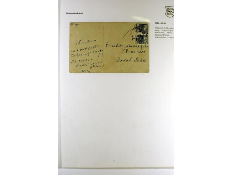 NOTMASSNAHMEN: 1919/20, 8 frankierte Briefe, dabei russischer R-Zettel für Auslandssendungen mit handschriftlichem Zusatz, ru