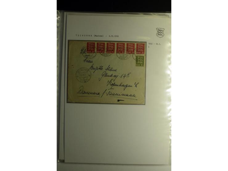 STEMPELSAMMLUNG: AIGNA bis ZIEGELSKOPPEL, über 150 Briefe, Karten bzw. wenige Paketkartenabschnitte, außerdem drei Briefe bzw