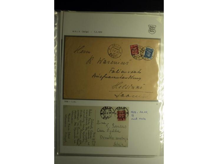STEMPELSAMMLUNG: AIGNA bis ZIEGELSKOPPEL, über 150 Briefe, Karten bzw. wenige Paketkartenabschnitte, außerdem drei Briefe bzw
