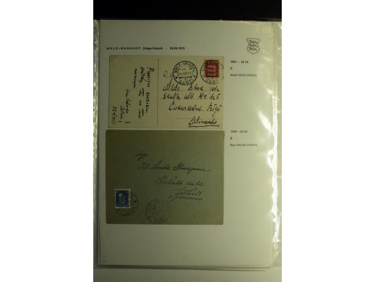 STEMPELSAMMLUNG: AIGNA bis ZIEGELSKOPPEL, über 150 Briefe, Karten bzw. wenige Paketkartenabschnitte, außerdem drei Briefe bzw