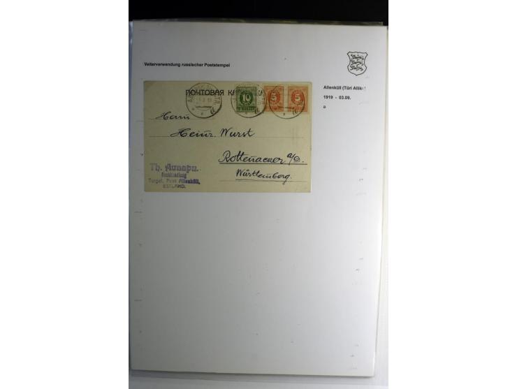 STEMPELSAMMLUNG: AIGNA bis ZIEGELSKOPPEL, über 150 Briefe, Karten bzw. wenige Paketkartenabschnitte, außerdem drei Briefe bzw
