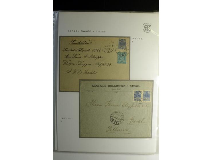 STEMPELSAMMLUNG: AIGNA bis ZIEGELSKOPPEL, über 150 Briefe, Karten bzw. wenige Paketkartenabschnitte, außerdem drei Briefe bzw