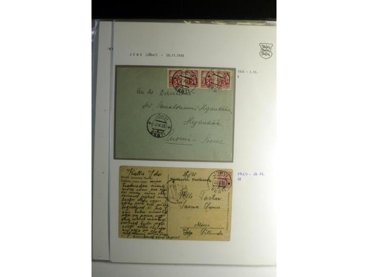 STEMPELSAMMLUNG: AIGNA bis ZIEGELSKOPPEL, über 150 Briefe, Karten bzw. wenige Paketkartenabschnitte, außerdem drei Briefe bzw