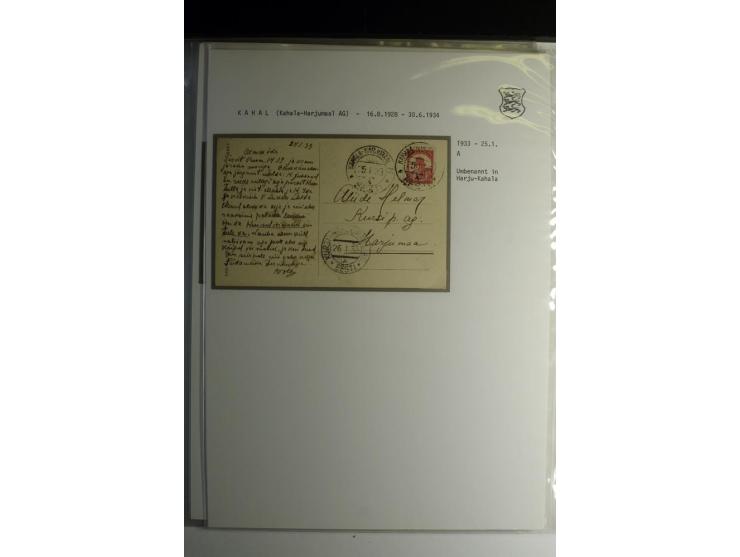 STEMPELSAMMLUNG: AIGNA bis ZIEGELSKOPPEL, über 150 Briefe, Karten bzw. wenige Paketkartenabschnitte, außerdem drei Briefe bzw