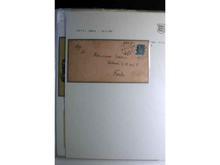 STEMPELSAMMLUNG: AIGNA bis ZIEGELSKOPPEL, über 150 Briefe, Karten bzw. wenige Paketkartenabschnitte, außerdem drei Briefe bzw