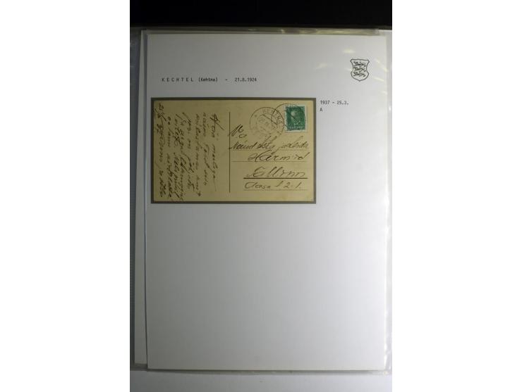 STEMPELSAMMLUNG: AIGNA bis ZIEGELSKOPPEL, über 150 Briefe, Karten bzw. wenige Paketkartenabschnitte, außerdem drei Briefe bzw