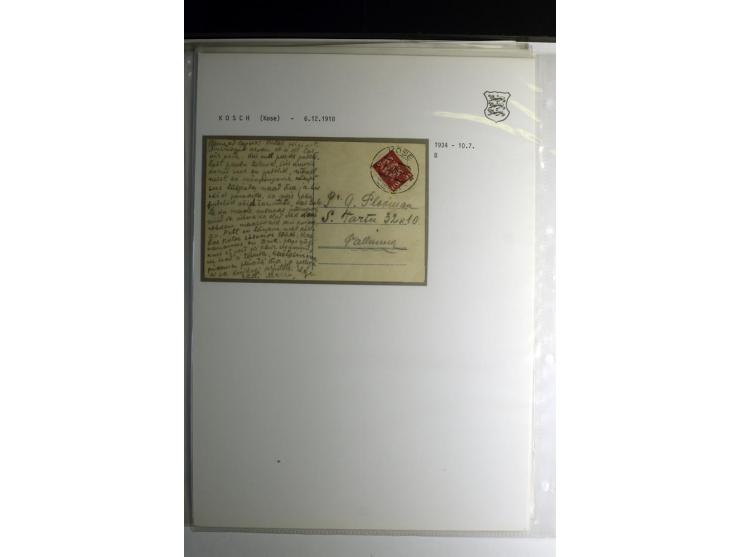 STEMPELSAMMLUNG: AIGNA bis ZIEGELSKOPPEL, über 150 Briefe, Karten bzw. wenige Paketkartenabschnitte, außerdem drei Briefe bzw