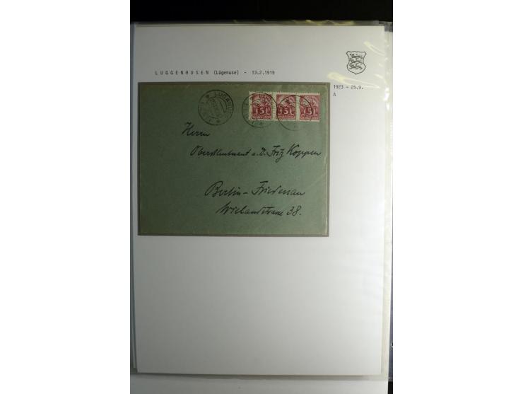 STEMPELSAMMLUNG: AIGNA bis ZIEGELSKOPPEL, über 150 Briefe, Karten bzw. wenige Paketkartenabschnitte, außerdem drei Briefe bzw