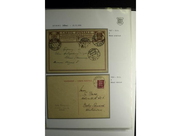 STEMPELSAMMLUNG: AIGNA bis ZIEGELSKOPPEL, über 150 Briefe, Karten bzw. wenige Paketkartenabschnitte, außerdem drei Briefe bzw