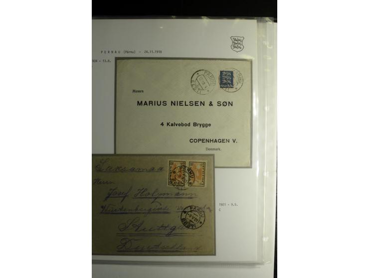 STEMPELSAMMLUNG: AIGNA bis ZIEGELSKOPPEL, über 150 Briefe, Karten bzw. wenige Paketkartenabschnitte, außerdem drei Briefe bzw
