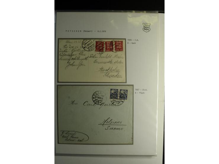 STEMPELSAMMLUNG: AIGNA bis ZIEGELSKOPPEL, über 150 Briefe, Karten bzw. wenige Paketkartenabschnitte, außerdem drei Briefe bzw
