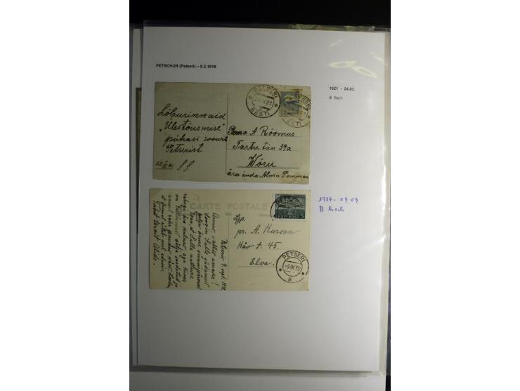 STEMPELSAMMLUNG: AIGNA bis ZIEGELSKOPPEL, über 150 Briefe, Karten bzw. wenige Paketkartenabschnitte, außerdem drei Briefe bzw