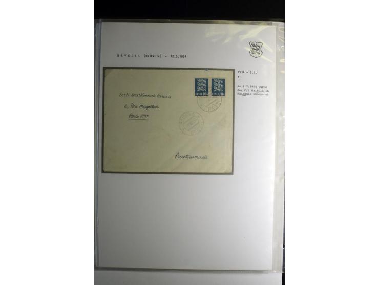 STEMPELSAMMLUNG: AIGNA bis ZIEGELSKOPPEL, über 150 Briefe, Karten bzw. wenige Paketkartenabschnitte, außerdem drei Briefe bzw
