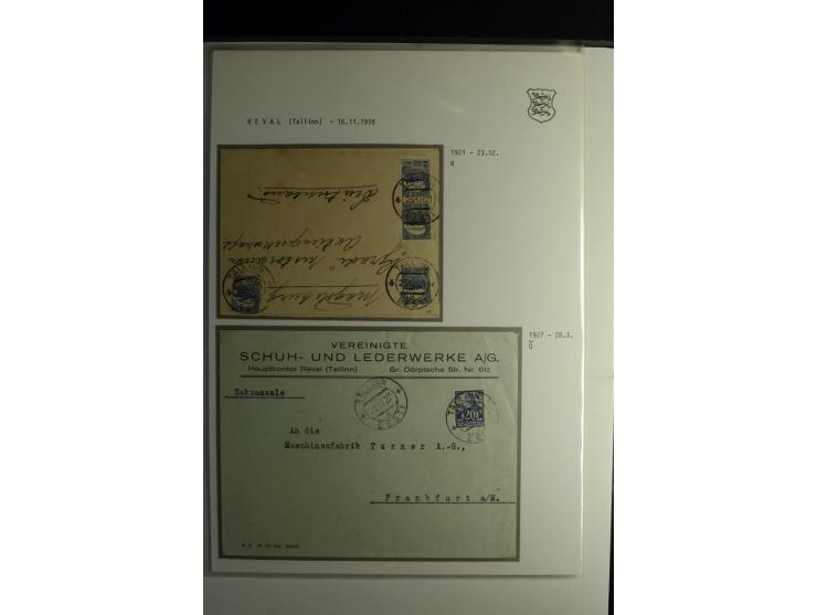STEMPELSAMMLUNG: AIGNA bis ZIEGELSKOPPEL, über 150 Briefe, Karten bzw. wenige Paketkartenabschnitte, außerdem drei Briefe bzw
