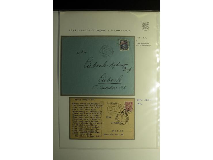 STEMPELSAMMLUNG: AIGNA bis ZIEGELSKOPPEL, über 150 Briefe, Karten bzw. wenige Paketkartenabschnitte, außerdem drei Briefe bzw
