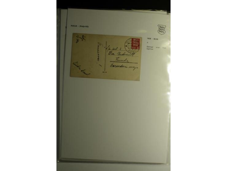 STEMPELSAMMLUNG: AIGNA bis ZIEGELSKOPPEL, über 150 Briefe, Karten bzw. wenige Paketkartenabschnitte, außerdem drei Briefe bzw