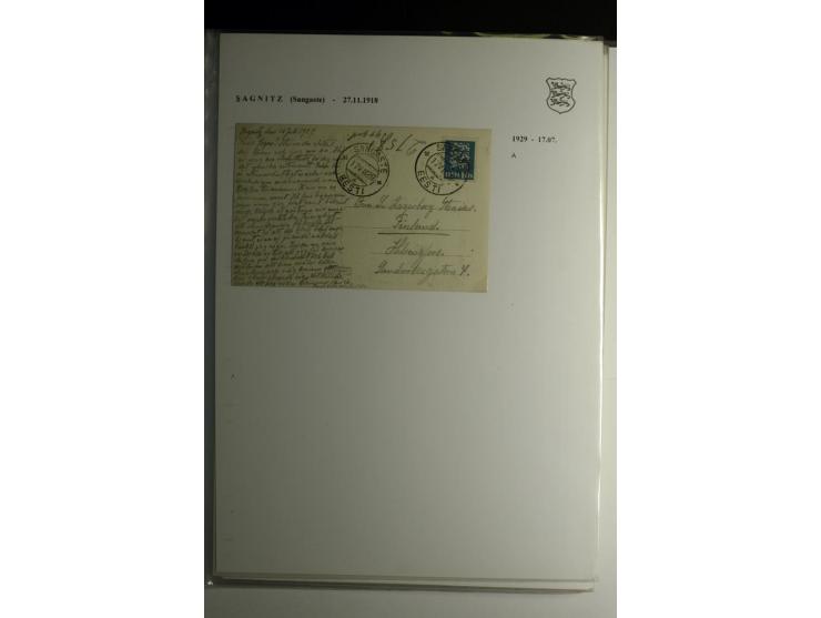 STEMPELSAMMLUNG: AIGNA bis ZIEGELSKOPPEL, über 150 Briefe, Karten bzw. wenige Paketkartenabschnitte, außerdem drei Briefe bzw