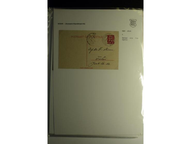 STEMPELSAMMLUNG: AIGNA bis ZIEGELSKOPPEL, über 150 Briefe, Karten bzw. wenige Paketkartenabschnitte, außerdem drei Briefe bzw
