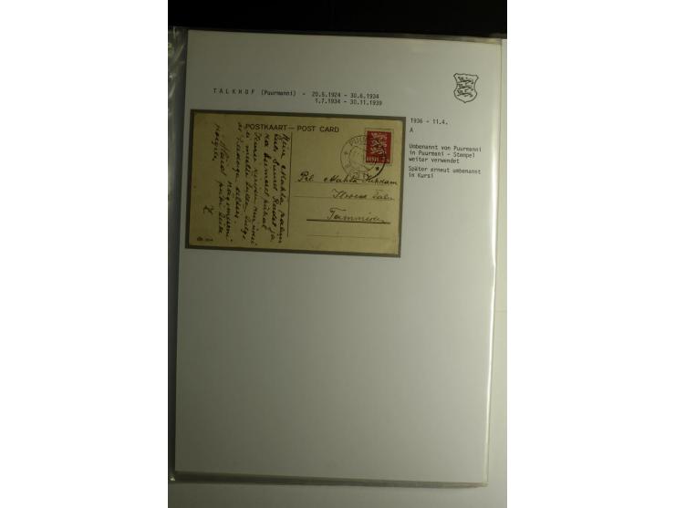 STEMPELSAMMLUNG: AIGNA bis ZIEGELSKOPPEL, über 150 Briefe, Karten bzw. wenige Paketkartenabschnitte, außerdem drei Briefe bzw