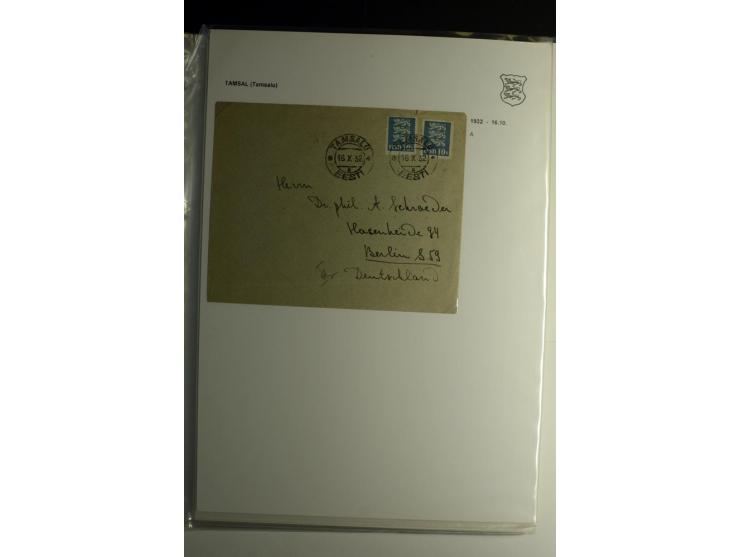 STEMPELSAMMLUNG: AIGNA bis ZIEGELSKOPPEL, über 150 Briefe, Karten bzw. wenige Paketkartenabschnitte, außerdem drei Briefe bzw