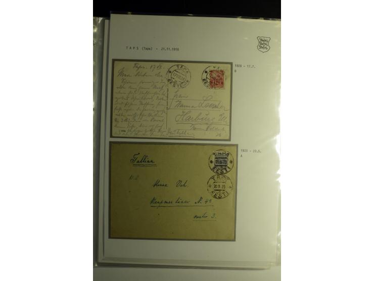 STEMPELSAMMLUNG: AIGNA bis ZIEGELSKOPPEL, über 150 Briefe, Karten bzw. wenige Paketkartenabschnitte, außerdem drei Briefe bzw