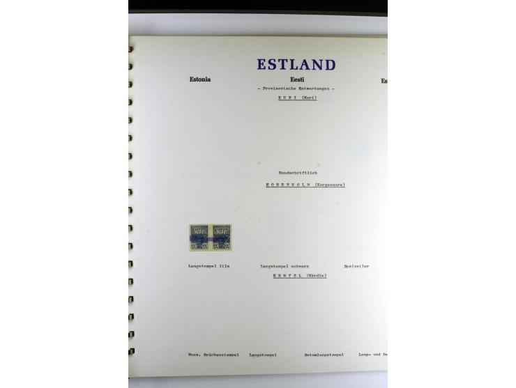 PROVISORISCHE bzw. STUMME STEMPEL: 1918/20, ALLATZKIWI bis WILJANDI, Sammlung mit über 110 Marken/Einheitehn bzw. Briefstücke