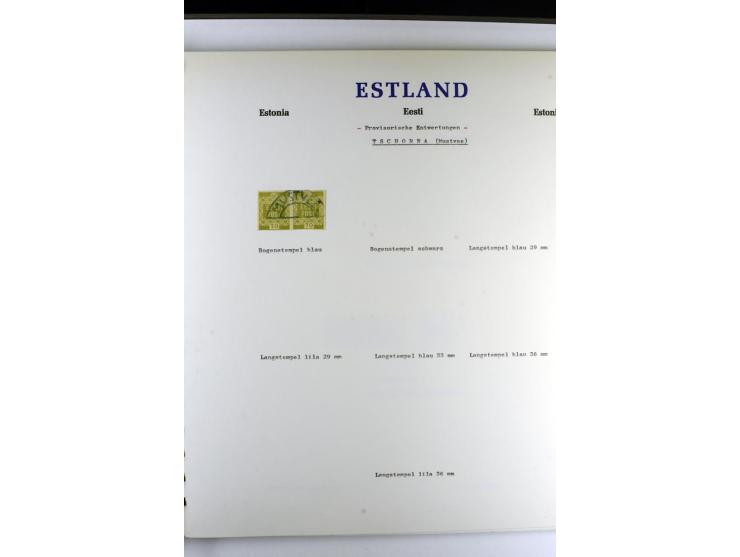 PROVISORISCHE bzw. STUMME STEMPEL: 1918/20, ALLATZKIWI bis WILJANDI, Sammlung mit über 110 Marken/Einheitehn bzw. Briefstücke