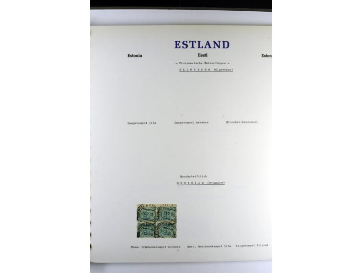 PROVISORISCHE bzw. STUMME STEMPEL: 1918/20, ALLATZKIWI bis WILJANDI, Sammlung mit über 110 Marken/Einheitehn bzw. Briefstücke