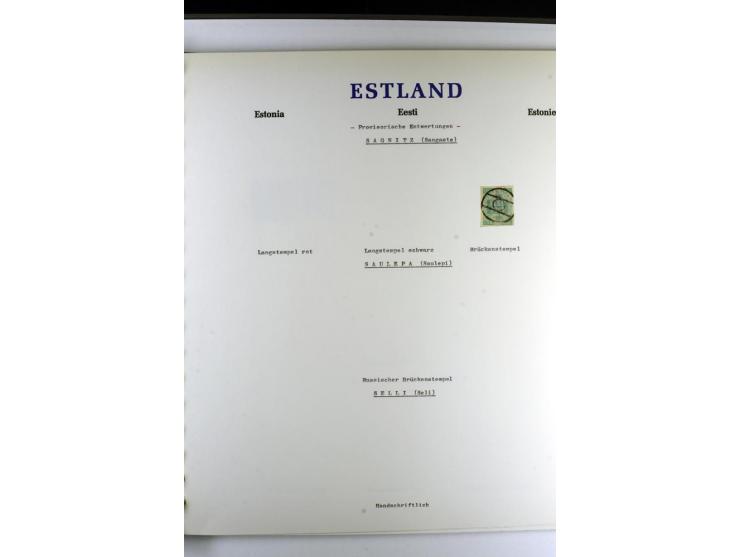 PROVISORISCHE bzw. STUMME STEMPEL: 1918/20, ALLATZKIWI bis WILJANDI, Sammlung mit über 110 Marken/Einheitehn bzw. Briefstücke