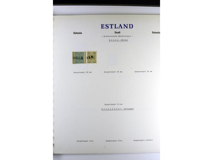 PROVISORISCHE bzw. STUMME STEMPEL: 1918/20, ALLATZKIWI bis WILJANDI, Sammlung mit über 110 Marken/Einheitehn bzw. Briefstücke
