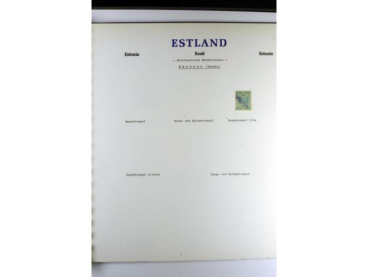 PROVISORISCHE bzw. STUMME STEMPEL: 1918/20, ALLATZKIWI bis WILJANDI, Sammlung mit über 110 Marken/Einheitehn bzw. Briefstücke