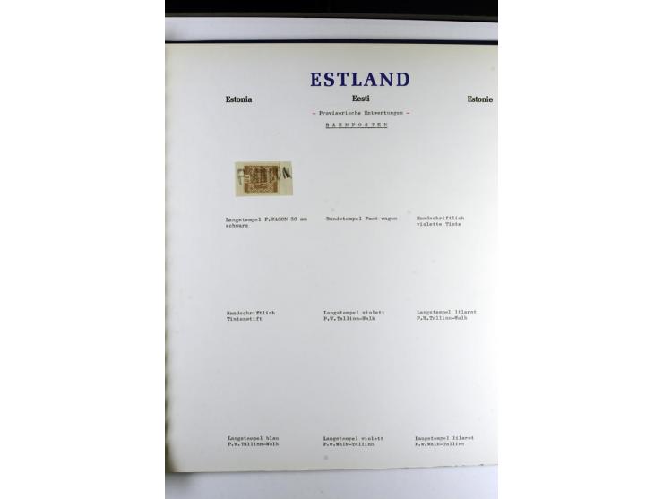 PROVISORISCHE bzw. STUMME STEMPEL: 1918/20, ALLATZKIWI bis WILJANDI, Sammlung mit über 110 Marken/Einheitehn bzw. Briefstücke