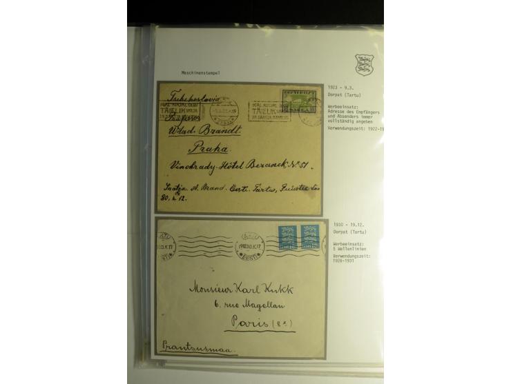 MASCHINEN-STEMPEL: 1920/39, 30 Briefe und Karten, dabei diverse Werbezusätze wie "Adresse immer vollständig angeben", "10. Sä