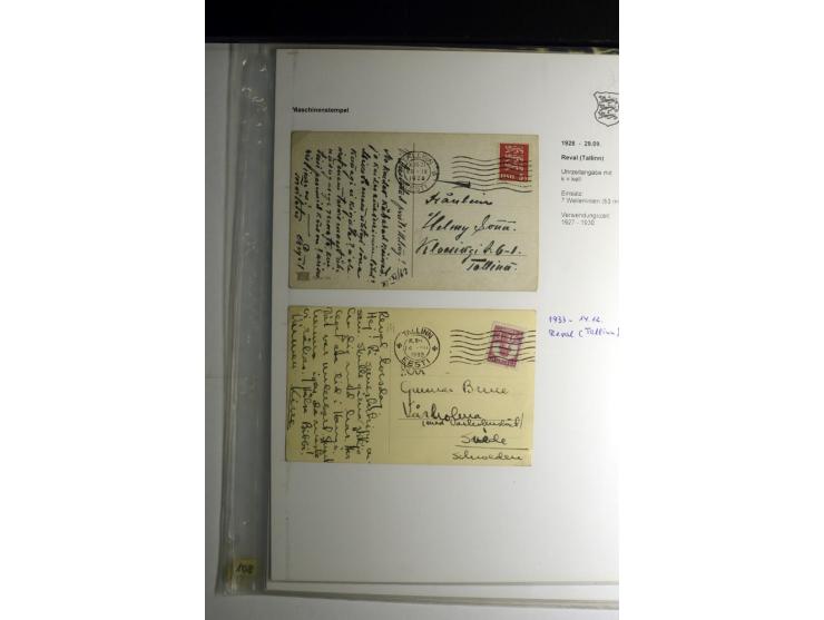 MASCHINEN-STEMPEL: 1920/39, 30 Briefe und Karten, dabei diverse Werbezusätze wie "Adresse immer vollständig angeben", "10. Sä