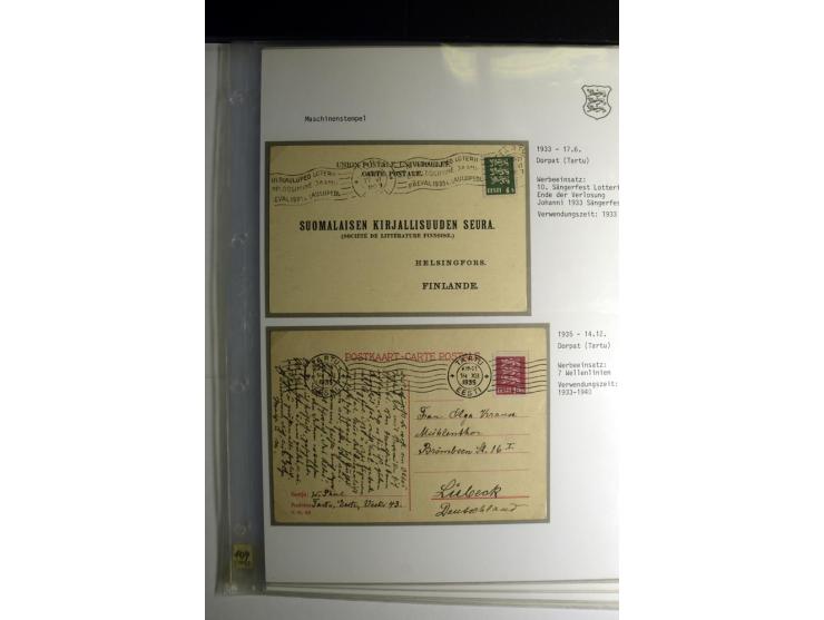 MASCHINEN-STEMPEL: 1920/39, 30 Briefe und Karten, dabei diverse Werbezusätze wie "Adresse immer vollständig angeben", "10. Sä