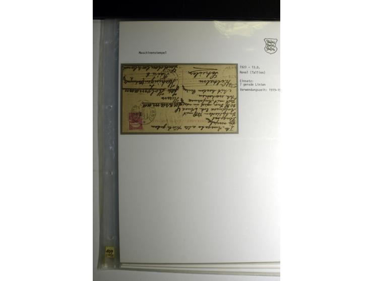 MASCHINEN-STEMPEL: 1920/39, 30 Briefe und Karten, dabei diverse Werbezusätze wie "Adresse immer vollständig angeben", "10. Sä