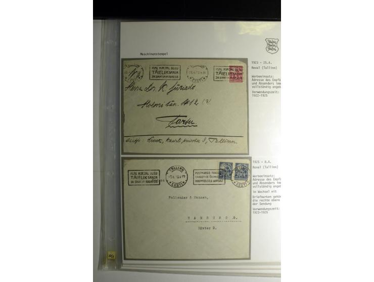 MASCHINEN-STEMPEL: 1920/39, 30 Briefe und Karten, dabei diverse Werbezusätze wie "Adresse immer vollständig angeben", "10. Sä