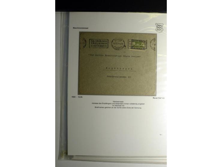 MASCHINEN-STEMPEL: 1920/39, 30 Briefe und Karten, dabei diverse Werbezusätze wie "Adresse immer vollständig angeben", "10. Sä