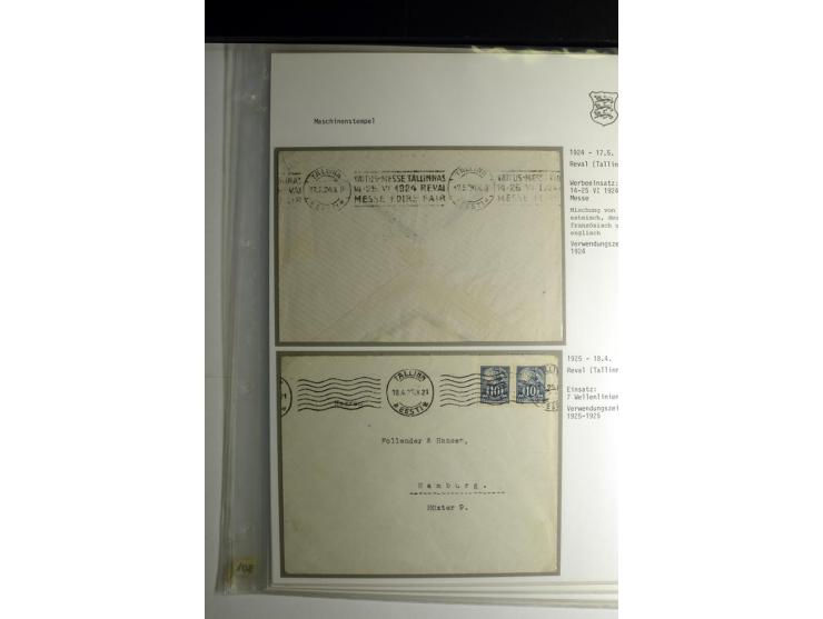 MASCHINEN-STEMPEL: 1920/39, 30 Briefe und Karten, dabei diverse Werbezusätze wie "Adresse immer vollständig angeben", "10. Sä