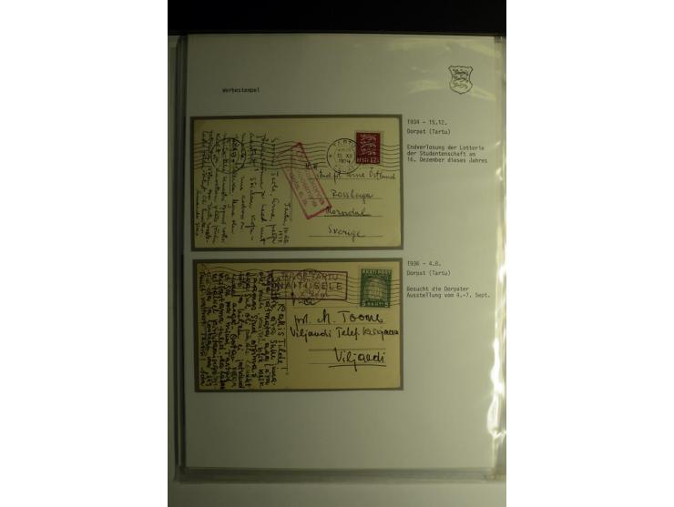 WERBESTEMPEL: 1922/41, 22 Briefe und Karten mit verschiedenen Werbestempeln, dabei "Handels-Ausstellung in Reval vom 10.-.19 