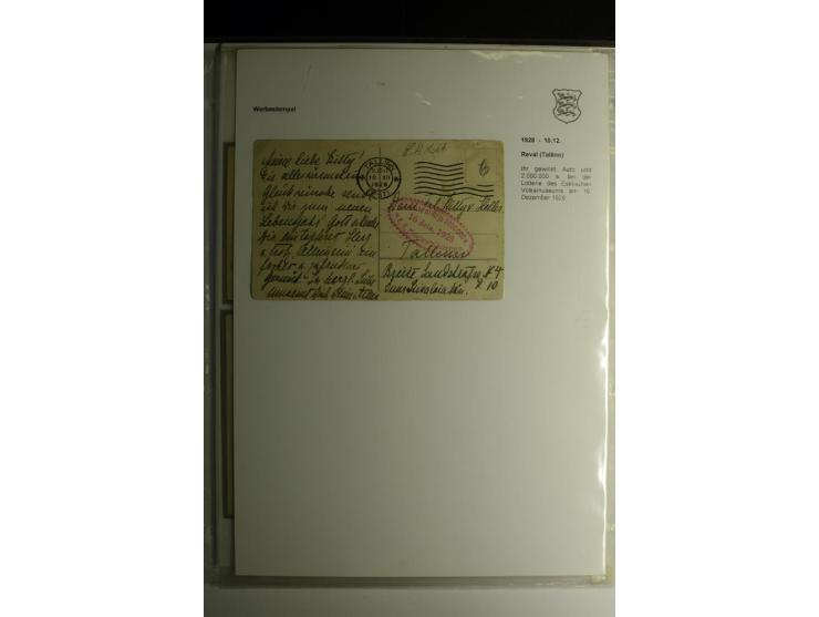WERBESTEMPEL: 1922/41, 22 Briefe und Karten mit verschiedenen Werbestempeln, dabei "Handels-Ausstellung in Reval vom 10.-.19 