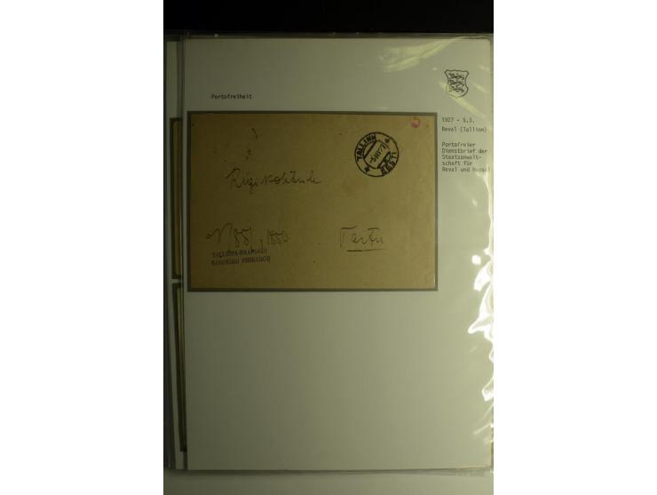 SONDERSTEMPEL: 1919/40, über 30 Briefe und Karten sowie wenige Aussschnitte mit verschiedenen Stempeln, dabei u.a. "REVAL PRO
