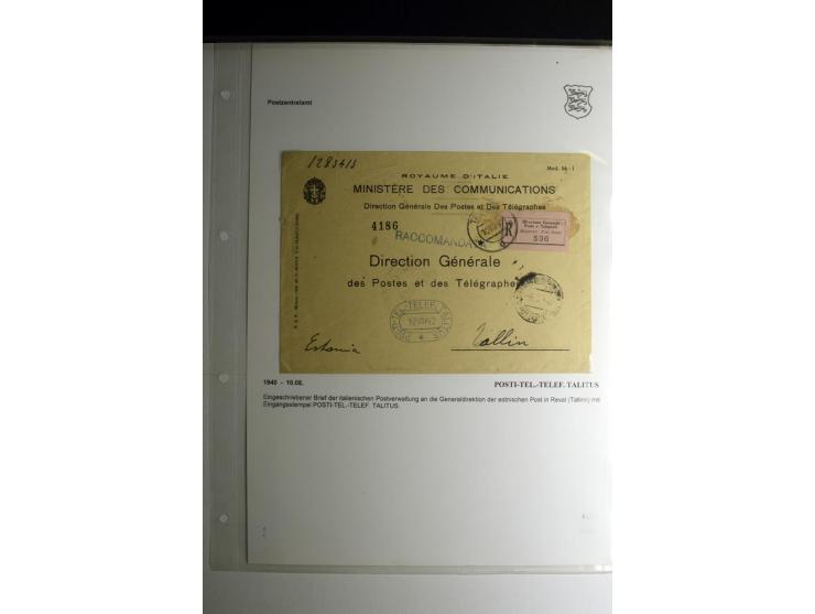 SONDERSTEMPEL: 1919/40, über 30 Briefe und Karten sowie wenige Aussschnitte mit verschiedenen Stempeln, dabei u.a. "REVAL PRO