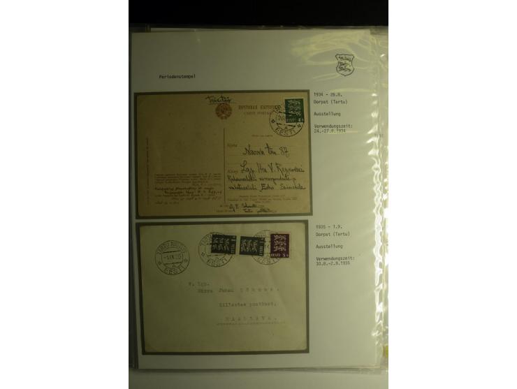 SONDERSTEMPEL: 1919/40, über 30 Briefe und Karten sowie wenige Aussschnitte mit verschiedenen Stempeln, dabei u.a. "REVAL PRO