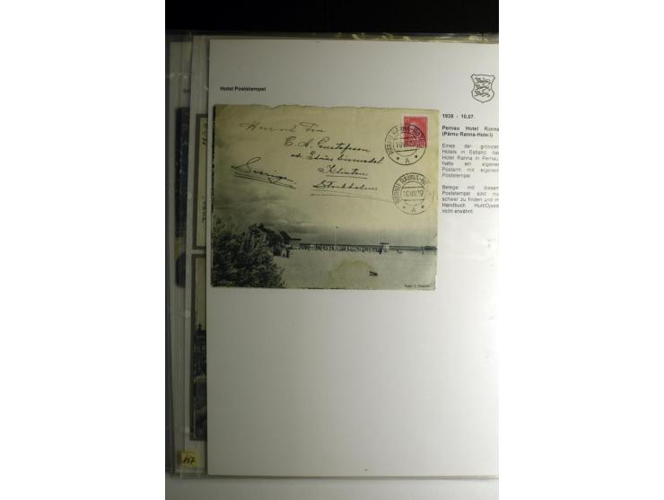 SONDERSTEMPEL: 1919/40, über 30 Briefe und Karten sowie wenige Aussschnitte mit verschiedenen Stempeln, dabei u.a. "REVAL PRO
